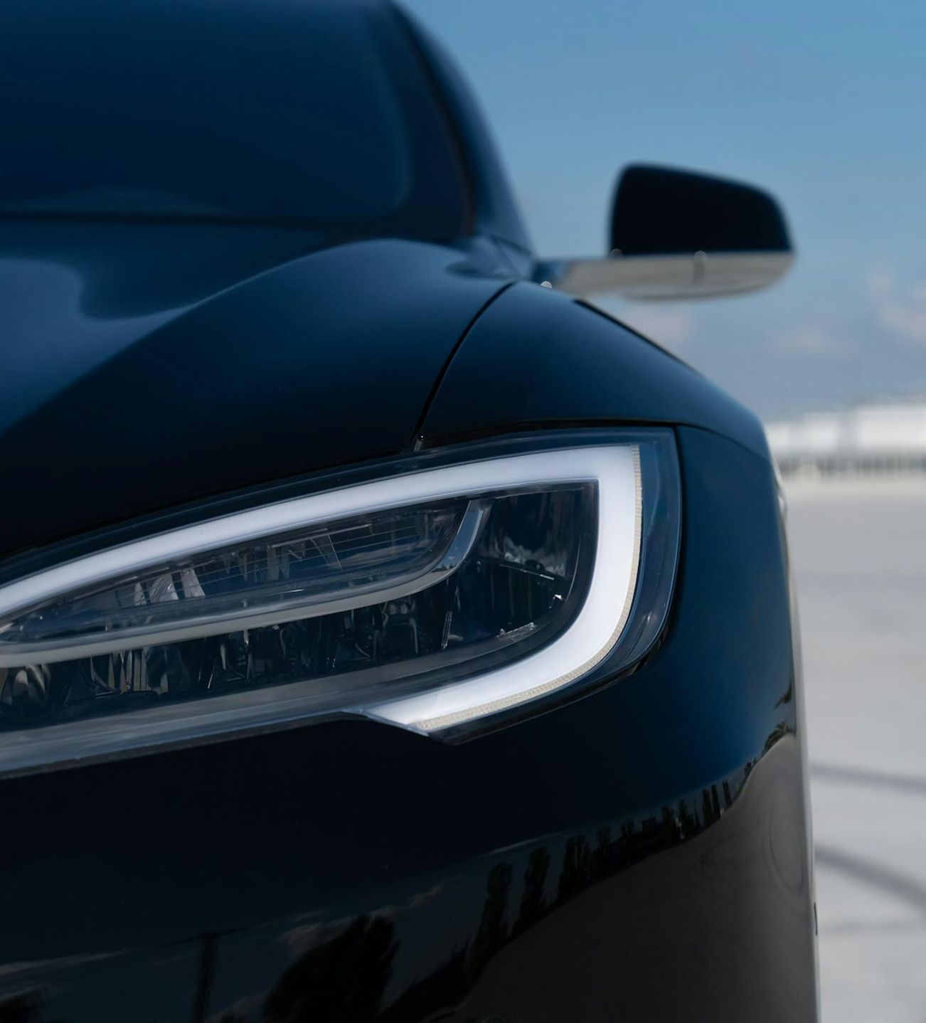 Headlights on car