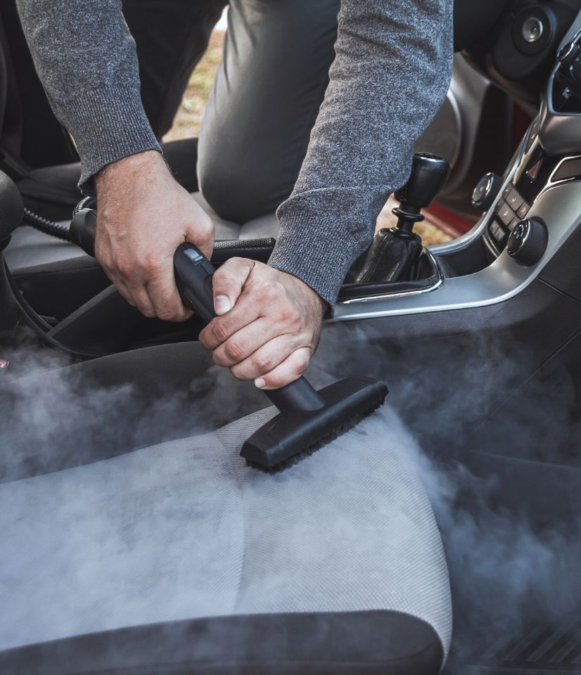 Removing pet hair from car seat
