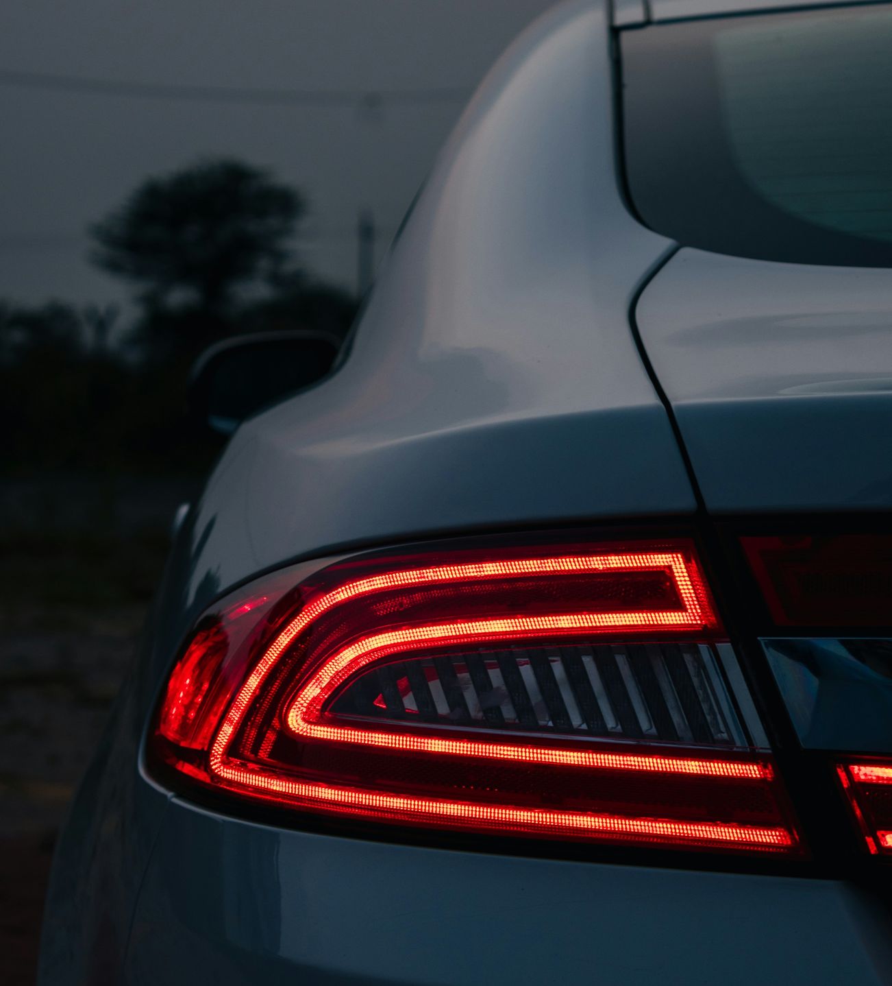 Tail lights on car